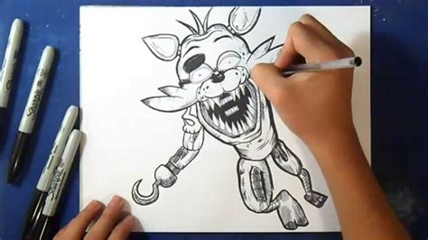 C Mo Dibujar A Foxy Five Nights At Freddys How To Draw Foxy Youtube