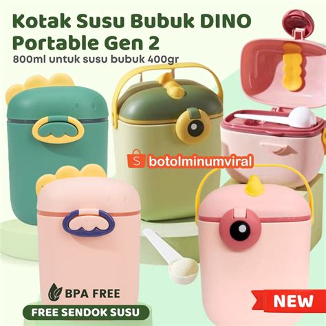 Jual Kotak Tempat Susu Bubuk Bayi Anak Ml Besar Dino Snack