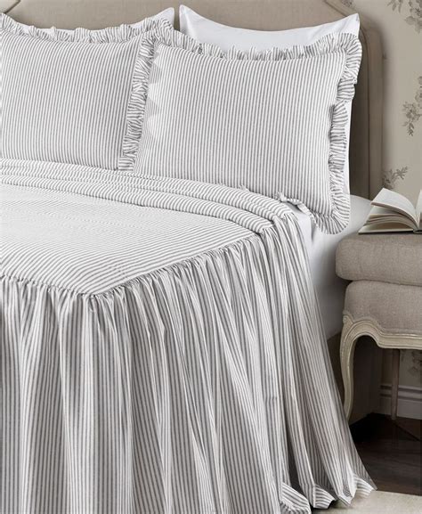 Lush Décor Ticking Stripe 3 Piece King Bedspread Set Macys Bed