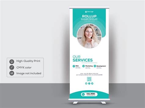 Abstrakte X Stand Rollup Banner Design Vorlagen Eps Vektor Premium Vektor