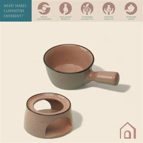 Claymistry Ceramic Peach Nude Fondue Set At Rs Piece In Ahmedabad ID