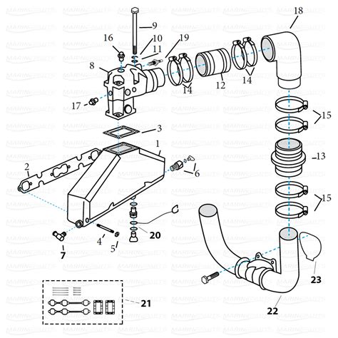 Engine parts for Volvo Penta gasoline marine engine, marineparts.eu