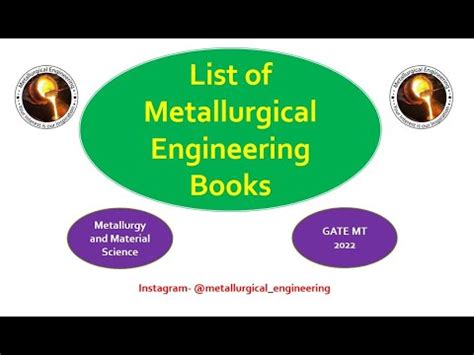 List Of Best Books For GATE Metallurgical Engineering Metallurgy