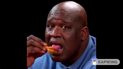 Shaq Licks A Hot Wing And Says Anna Oup Youtube