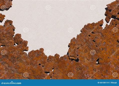 Rusted Metal Plate Stock Photo Image Of White Isolated 66108114