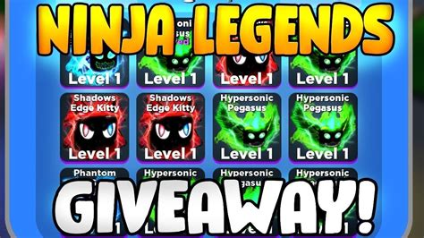 Giveaway Of Best Pet In Ninja Legends Youtube