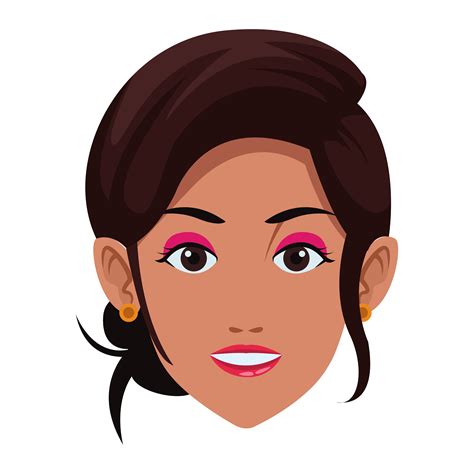 Indian Womans Face Avatar 1546003 Vector Art At Vecteezy