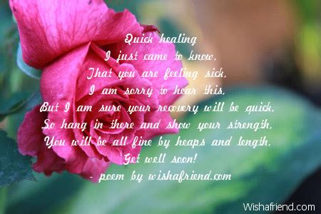 Get Well Soon Poems