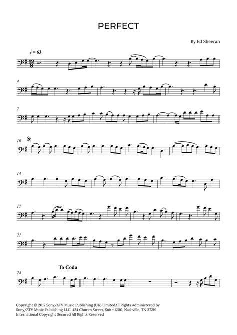 Perfect Arr Alex Nunes Rodrigues By Ed Sheeran Sheet Music For Cello