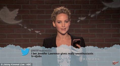 Jennifer Lawrence Reads Raunchy Celebrity Mean Tweet About Herself