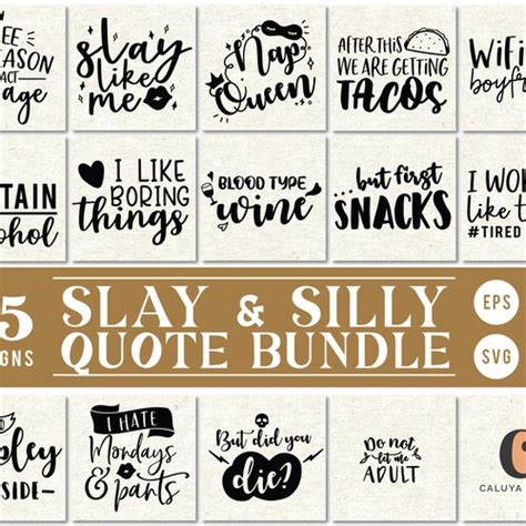 Sarcastic Quote Svg Cut File Bundle For Cricut Cameo Etsy