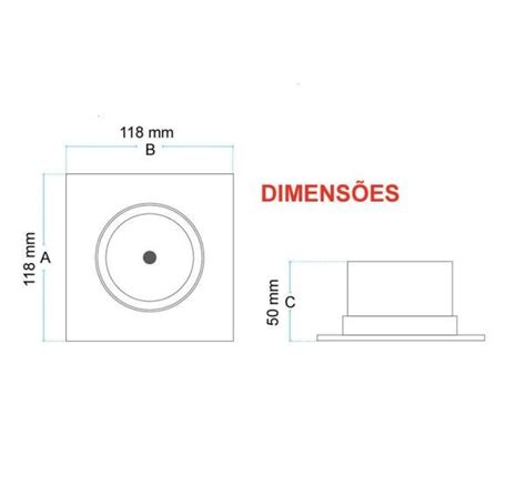 Kit 10 Spot LED Cob Quadrado 7W Direcionável Bivolt Avant Branco