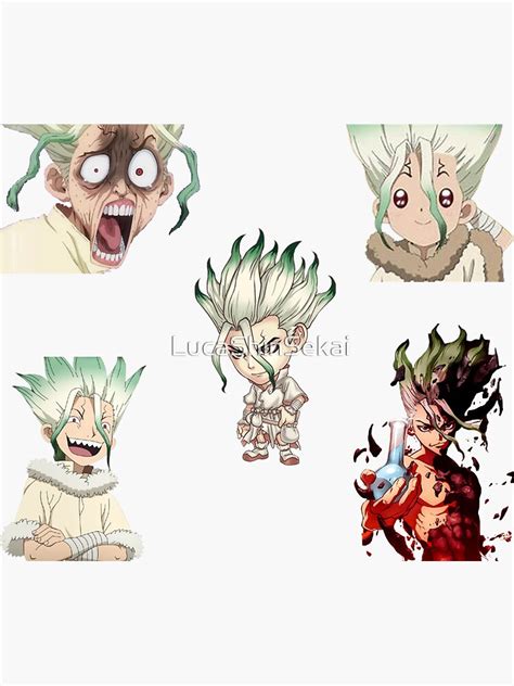 Dr Stone Senku Ishigami Pack Of 5 Sticker For Sale By Lucashinsekai