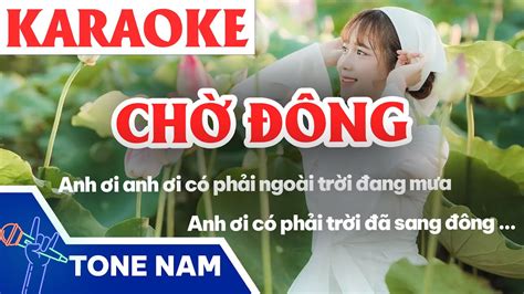 KARAOKE Chờ Đông Beat Rumba Tone Nam Karaoke Nhạc Sống Trữ Tình