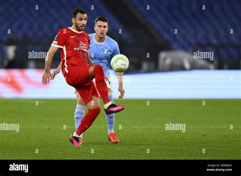 Vangelis Pavlidis Of AZ Alkmaar During The First Leg Of The Round Of 16