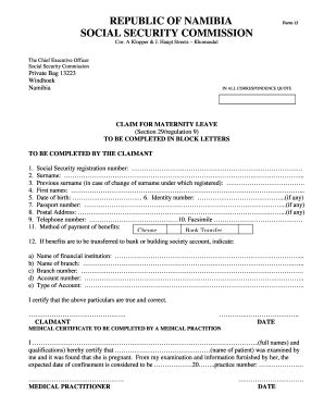 Namibia Form Leave Fill Out And Sign Printable Pdf Template Signnow