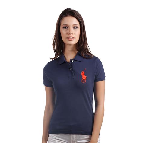 Polo Ralph Lauren Classic Navy Ladies Polo Shirt Y02a01e0508 L0044