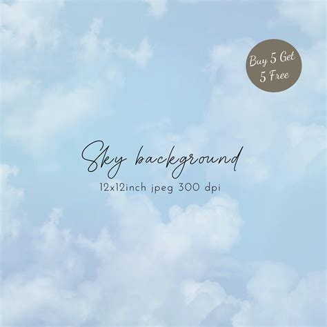 Blue Sky Overlays Blue Sky Nude Sky Overlays Clouds Sky Etsy