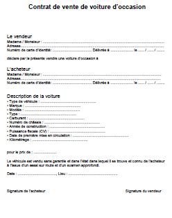 Contrat De Vente