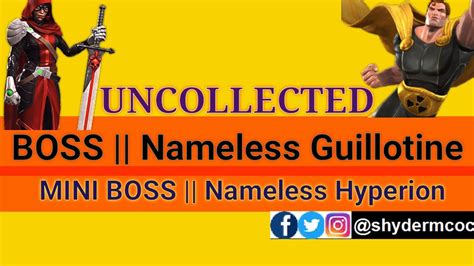 Uncollected Nameless Hyperion And Guillotine Marvel Contest Of Champions Youtube