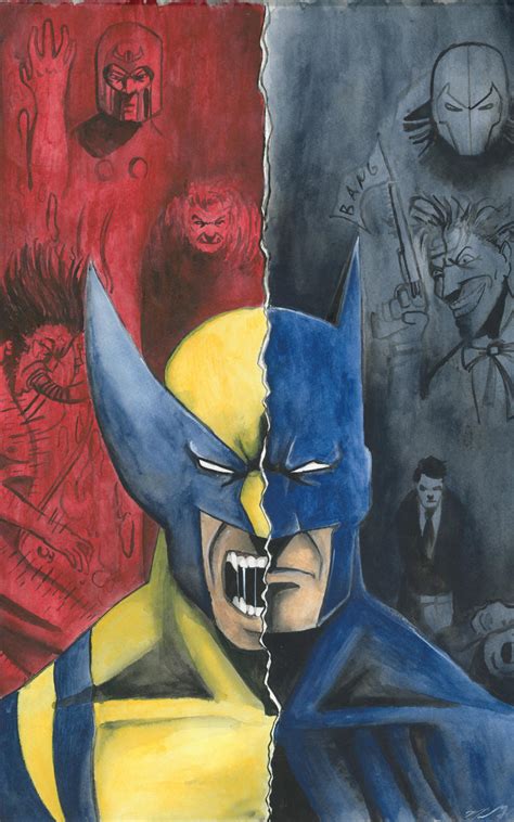 batman vs. wolverine cover by michaelflorentin on DeviantArt