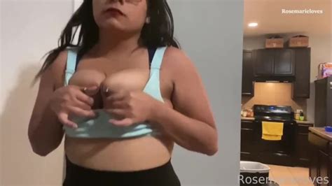Mommys Milky Tits Bounce And Squeezed On Treadmill Lactation
