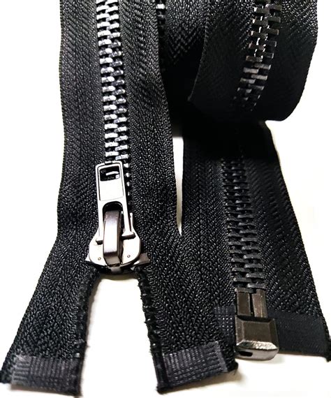 10 22 Inch Metal Zipper Black Nickel Separating Zipper 56 Cm Heavy