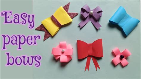 Diy Easy Paper Bow How To Make Bow Out Of Paper How To Make Easy