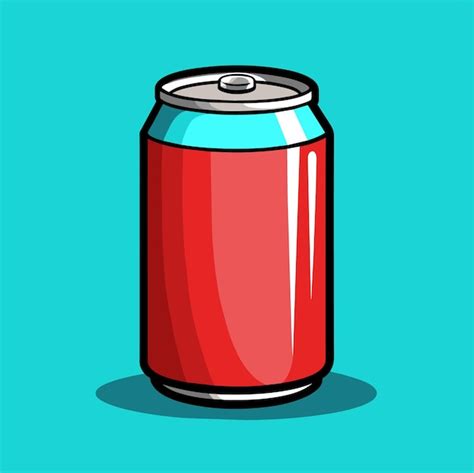 Ilustración vectorial de la lata de soda Vector Premium