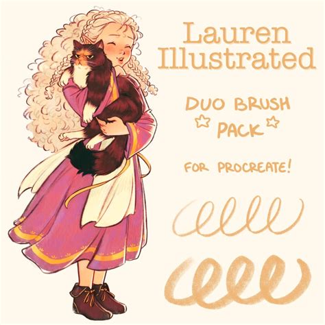 Laurenillustrated Free Brush Pack For Procreate Librium