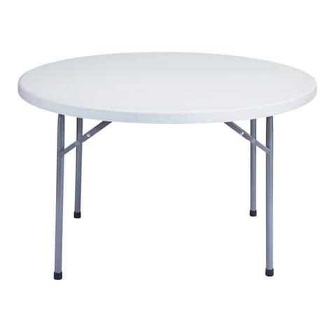 National Public Seating 48 In Grey Plastic Round Folding Banquet Table