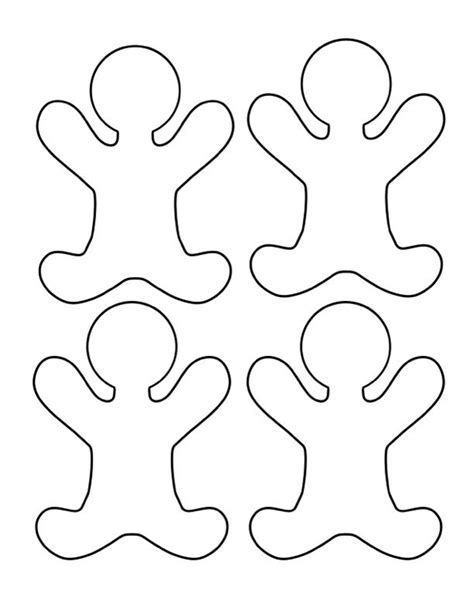 Free Printable Gingerbread Man And Woman Template