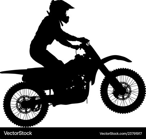 Silhouette Of Motorcycle Rider Performing Trick Vector Image