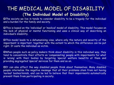 Medical Model Of Disability