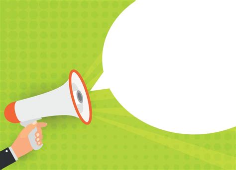 Megaphone With Speech Bubble Vector Illustration 4550474 Vector Art At