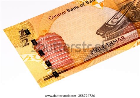 Half Dinar Bahrain Dinar National Currency Stock Photo