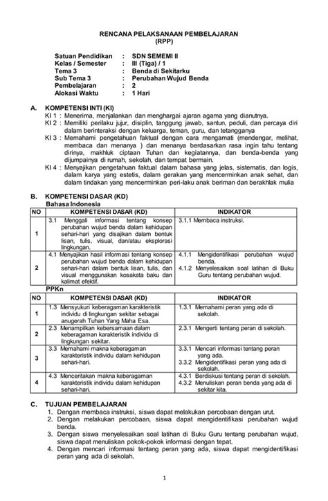 Rpp Kelas 3 Tema 3 Subtema 3 Pb 2 Pdf