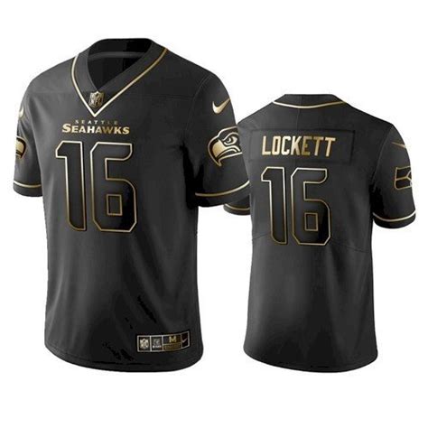 Seahawks Tyler Lockett All-Black Golden Edition Jersey – US Sports Nation