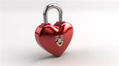 Red Heart Shaped Padlock Red Lock Love Png Transparent Clipart Image