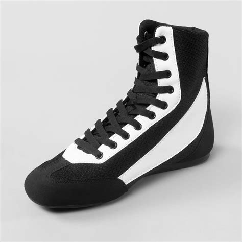 Vintage Boxing Shoes – White/Black | 2TUF2TAP | Superior Comfort & Style