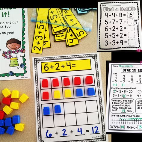 Miss Giraffe S Class First Grade Math Ideas For The Entire Year