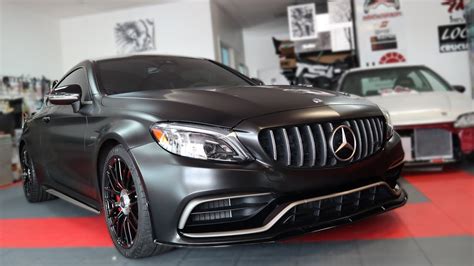 We Vinyl Wrap A Mercedes Benz S 63 Amg Tuxedo Wrap Satin Black Frost Titanium Youtube