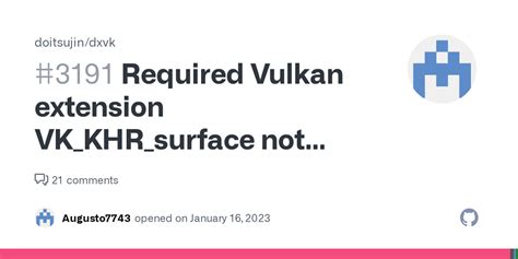 Required Vulkan Extension Vk Khr Surface Not Supported Issue