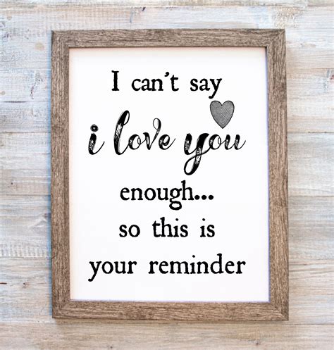 I Love You Printable Love Reminder Wall Art Love Wall Art Love