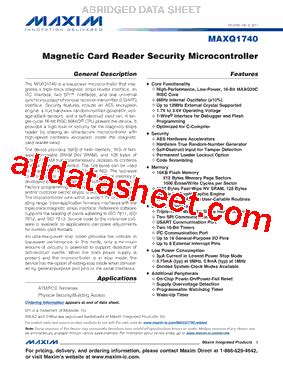 Maxq Dns Datasheet Pdf Maxim Integrated Products