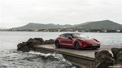 2022 Porsche Taycan Gts Sport Turismo Color Carmine Red Front Three Quarter Caricos