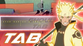 Naruto Shippuden Opening 17 Kaze wind Yamazaru Guitar Tab 譜 Tutorial