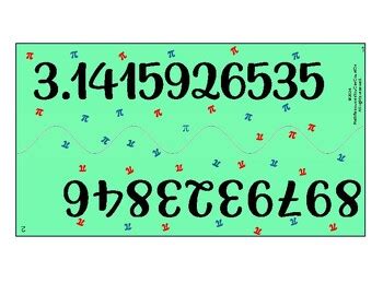 Digits Of Pi Math Bulletin Board Border Pi Day Decoration Green