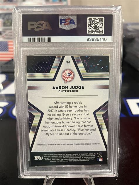 Topps Chrome Aaron Judge Future Stars Psa Ebay