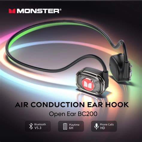 Monster Auriculares Deportivos Con Gancho Para La Oreja Cascos Inal